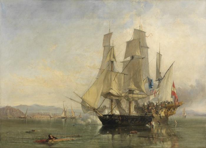 Clarkson Frederick Stanfield Action and Capture of the Spanish Xebeque Frigate El Gamo